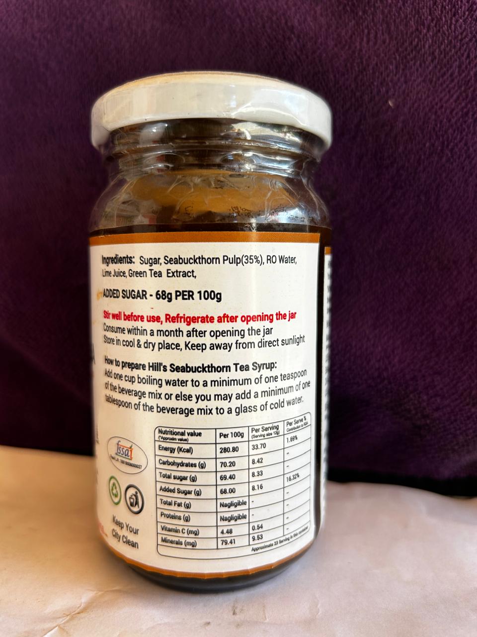 Pahari Seabuckthorn Tea (Liquid Form-275g)